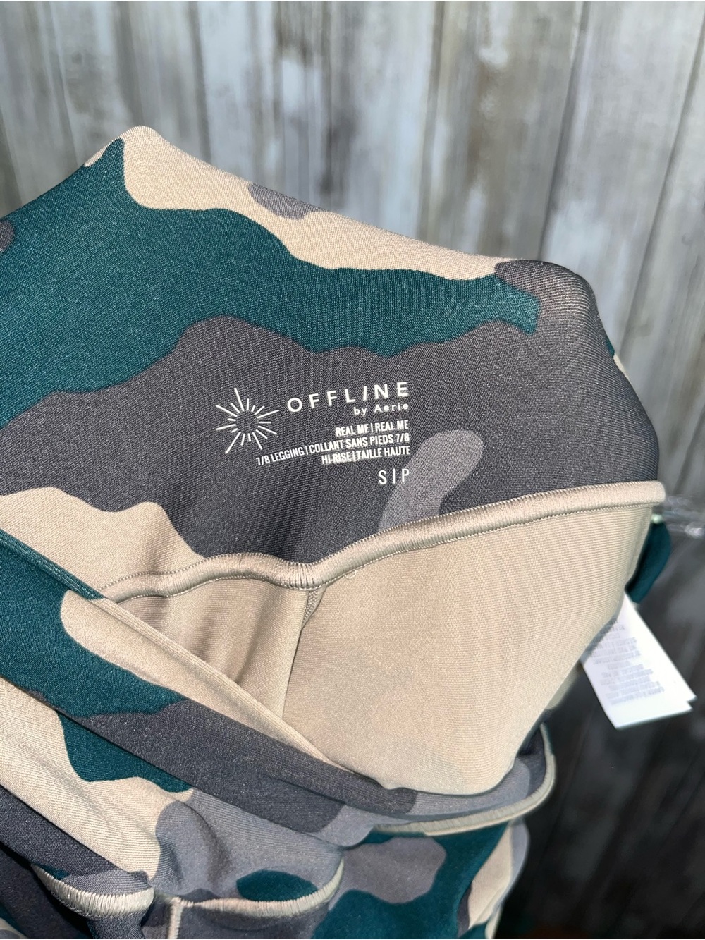 NWT Aerie OFFLINE Real Me 7/8 Leggings Camo High Rise Green Size Small S - Picture 6 of 6